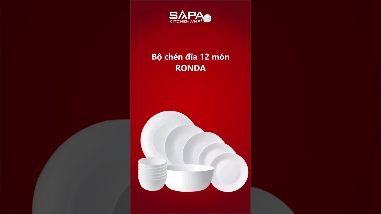 Bộ chén đĩa thủy tinh Ronda 12 món (Bormioli Rocco) - Ảnh 8