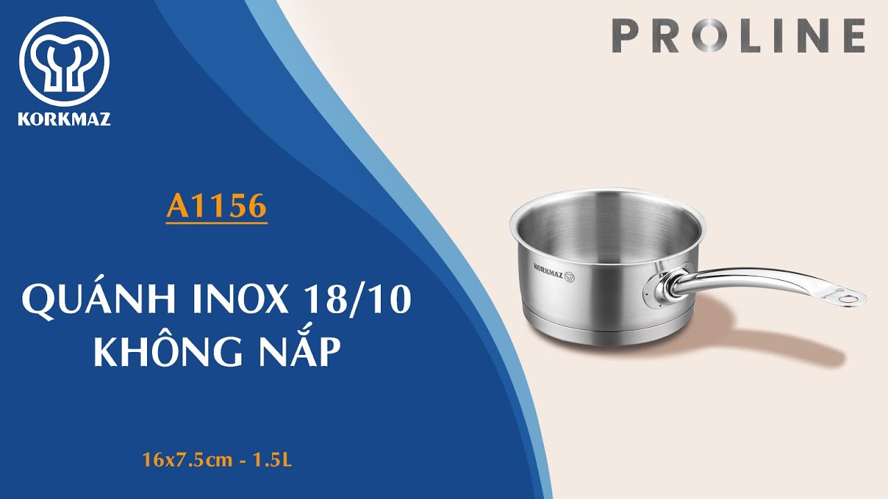 Quánh inox nấu bếp từ cao cấp Korkmaz Proline 1.5 lít không nắp - Ø16x7.5cm - A1156 - Ảnh 7