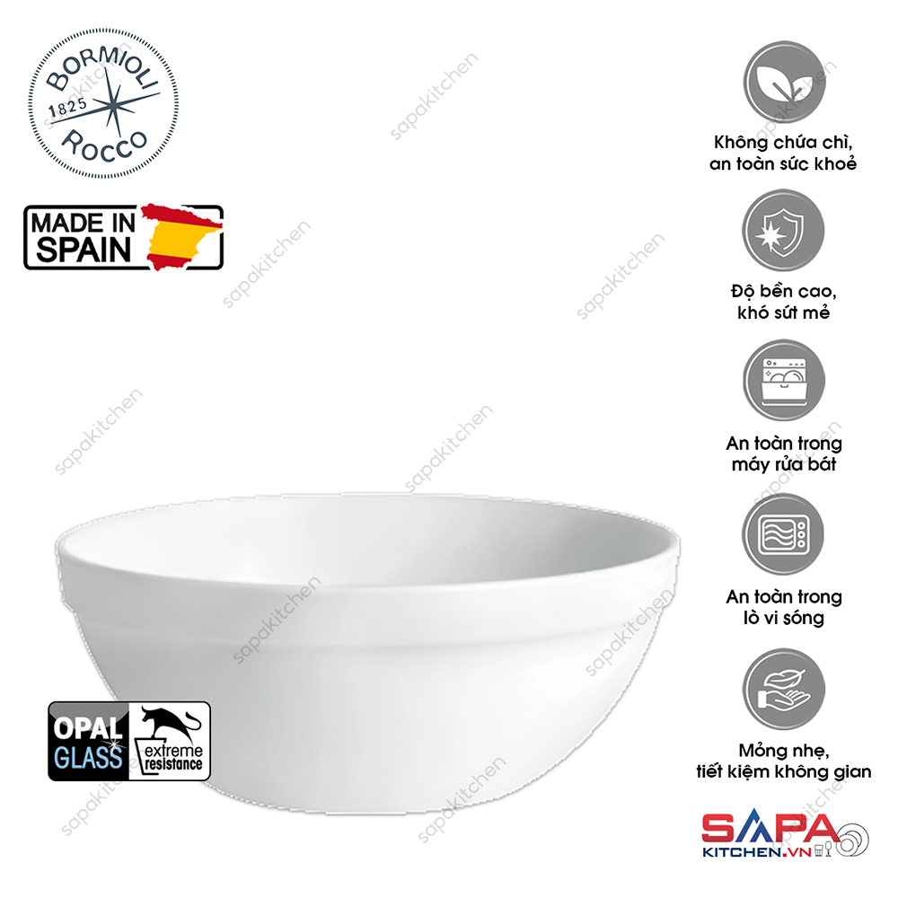 Tô thủy tinh tròn Performa 20 cm - Ảnh 2