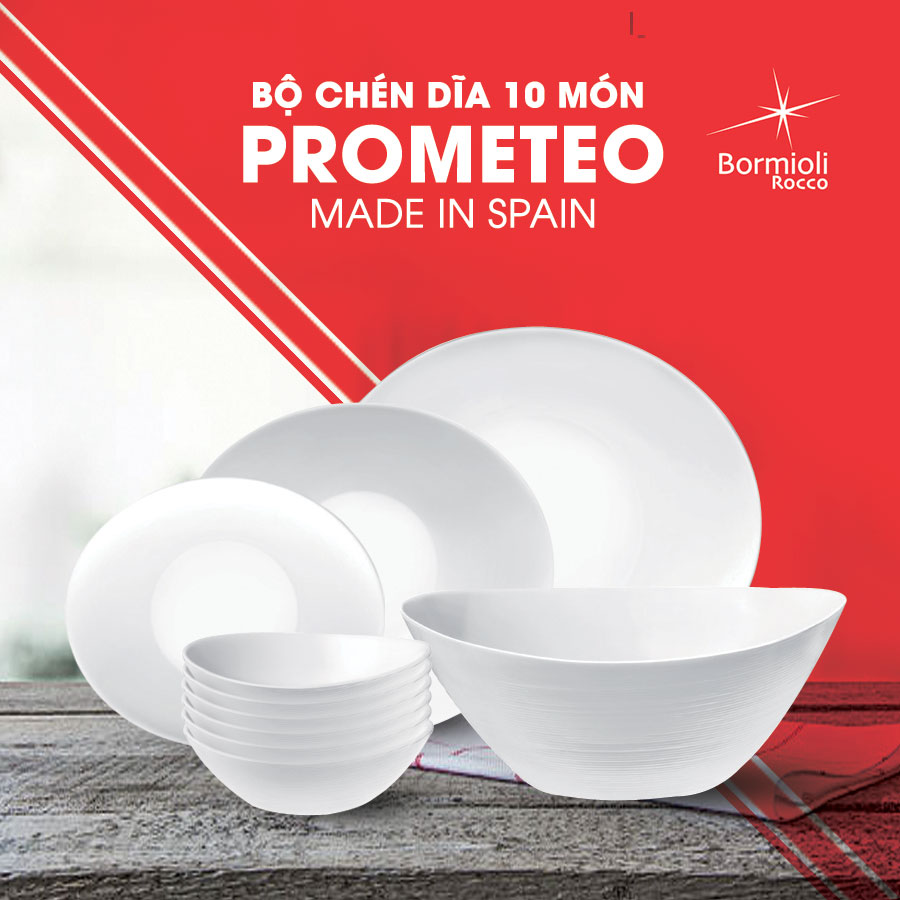 Bộ chén đĩa thủy tinh Prometeo 10 món (Bormioli Rocco) - Ảnh 5