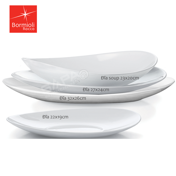 Đĩa soup thủy tinh oval Prometeo 23 x 20 cm - Ảnh 12