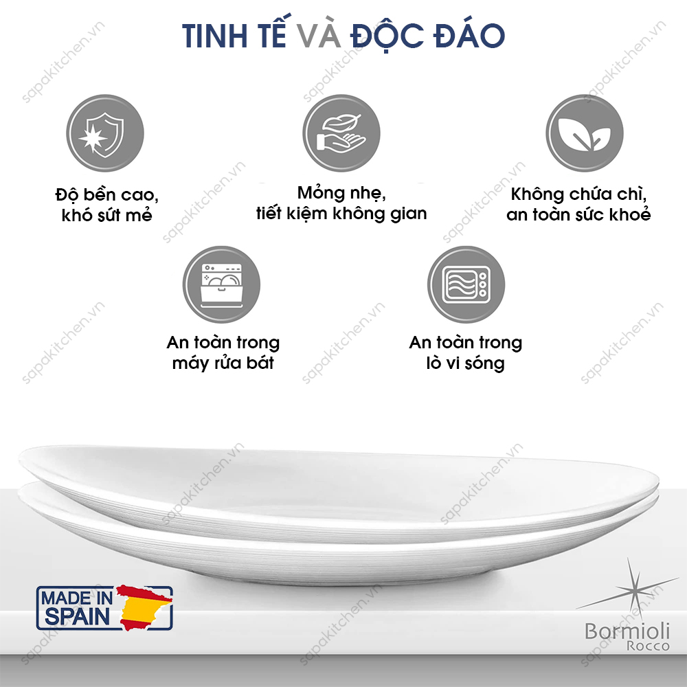 Bộ chén đĩa thủy tinh Prometeo 10 món (Bormioli Rocco) - Ảnh 7