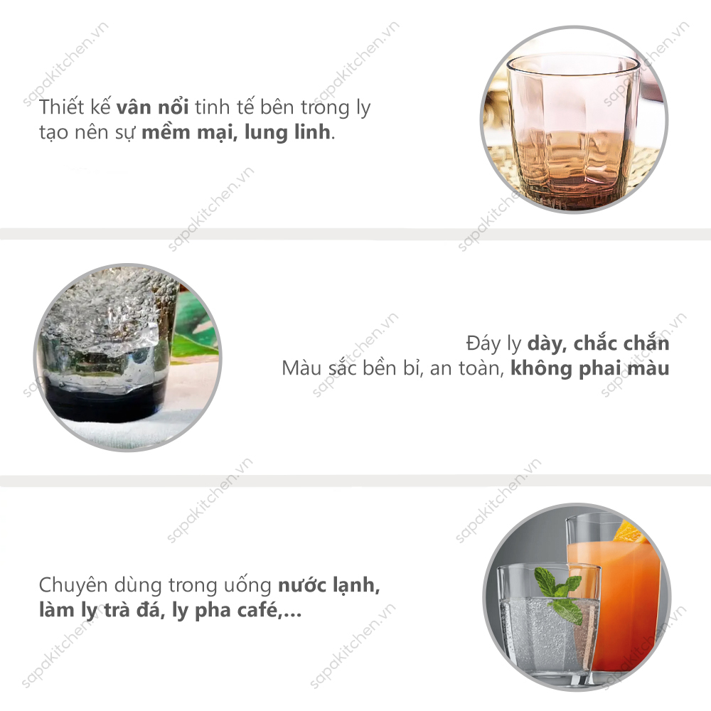 Ly thủy tinh Pulsar 30cl màu tím - Ảnh 4
