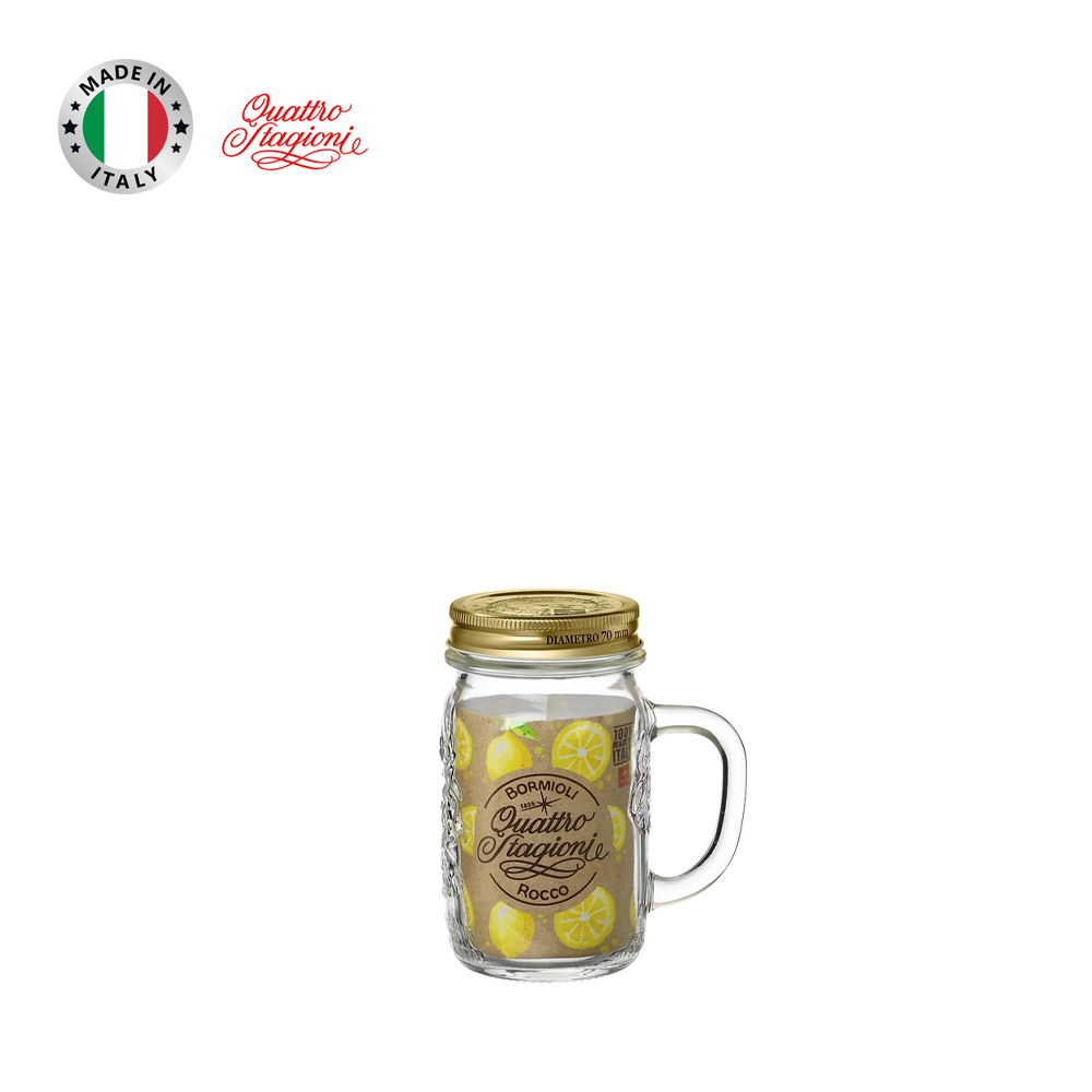 Hũ thủy tinh tay cầm nắp vặn Quattro 415ml - Ảnh 11