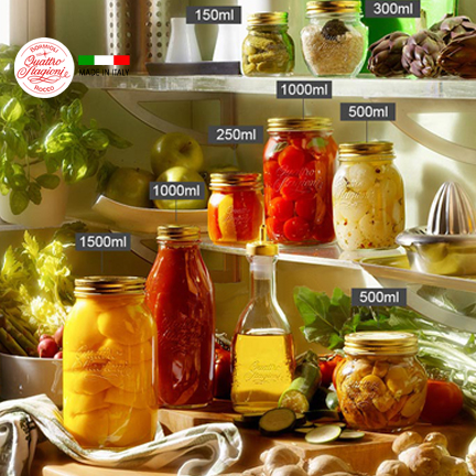 Hũ thủy tinh nắp vặn Quattro 1000ml - Ảnh 4