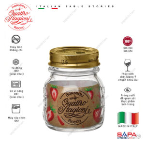 Hũ thủy tinh nắp vặn Quattro 150ml