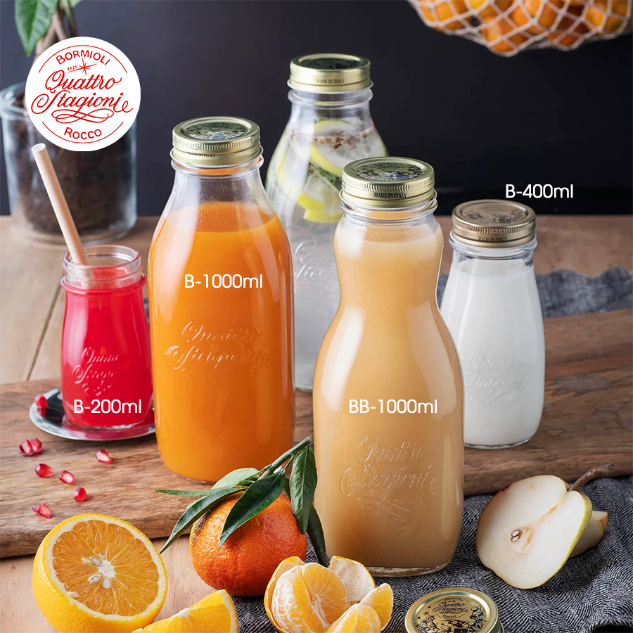 Chai thủy tinh nắp vặn Quattro 1000ml - Ảnh 2