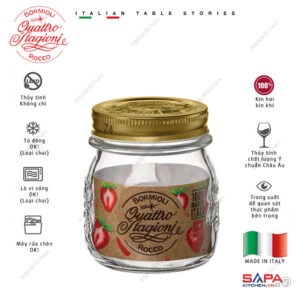 Hũ thủy tinh nắp vặn Quattro 250ml