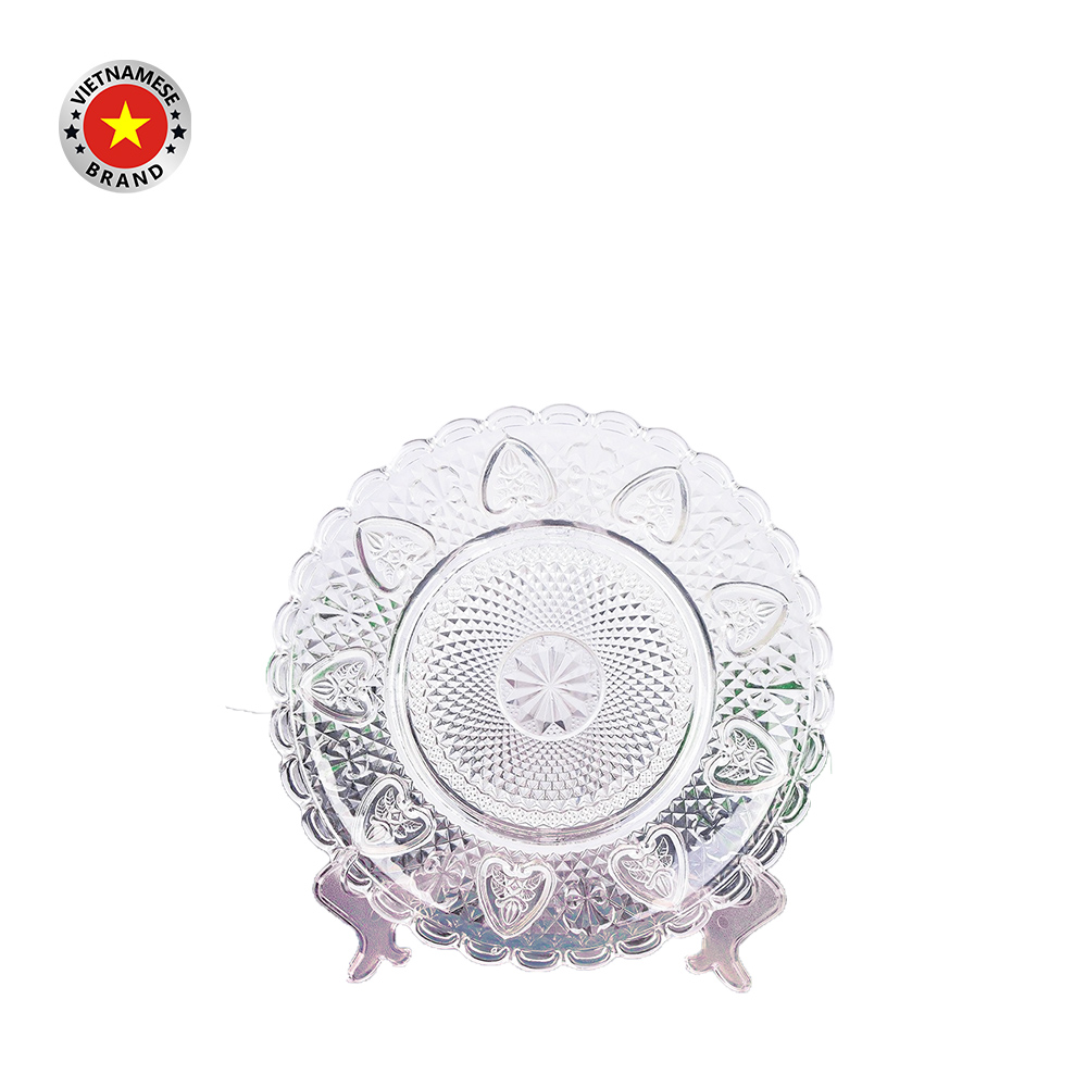 Đĩa thủy tinh đựng trái cây 25cm - SAPATA