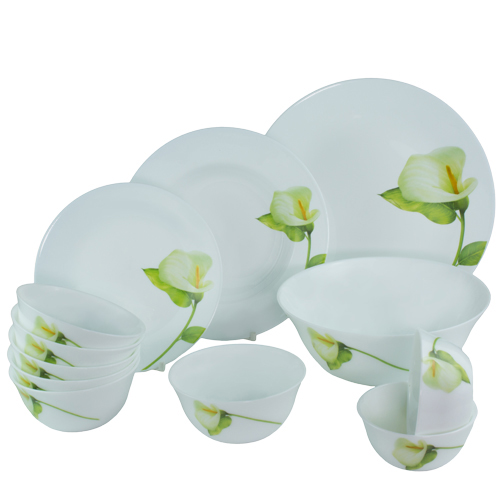 Bộ chén đĩa thủy tinh Diva Ivory Blush 12 món (La Opala) - Ảnh 4