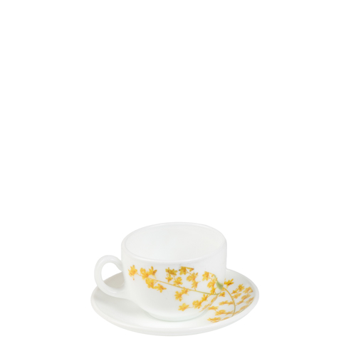 Combo giá tốt-Bộ tách đĩa trà thủy tinh 12 món 16CL Yellow Grace - Ảnh 6