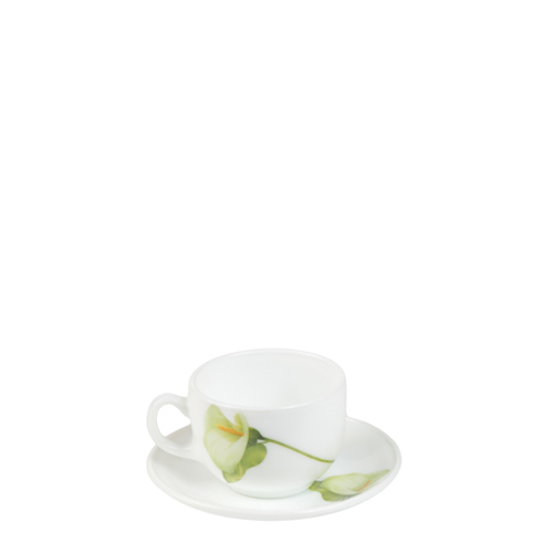 Combo giá tốt-Bộ tách đĩa trà thủy tinh 12 món 16CL Ivory Blush - Ảnh 6