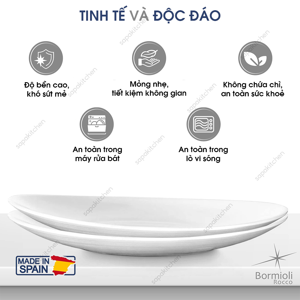 Đĩa thủy tinh oval lớn Prometeo 32 x 26 cm - Ảnh 7