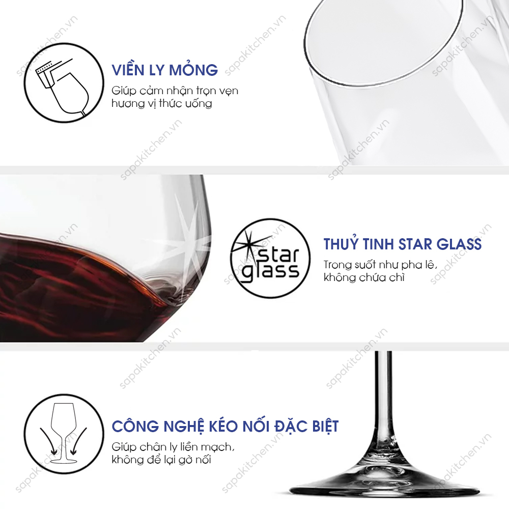 Bộ 6 ly thủy tinh pha lê cao cấp Electra 39cl - Ảnh 7