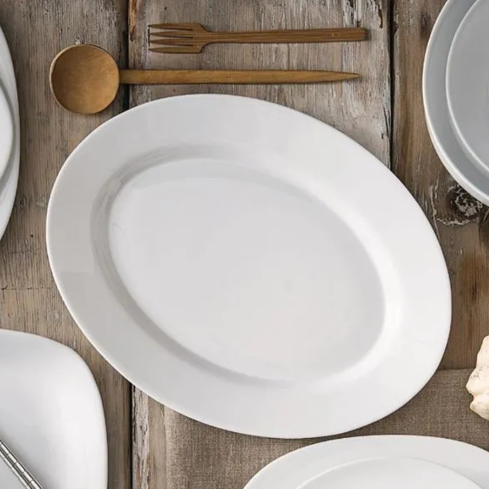 Đĩa thủy tinh oval lớn Toledo 30 cm - Ảnh 3